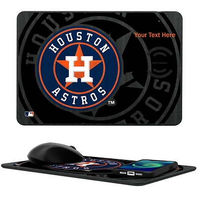 Houston Astros Personalized Wireless Charger & Mouse Pad