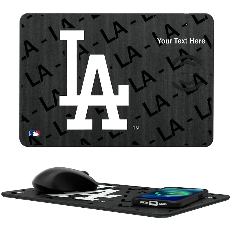 Los Angeles Dodgers Personalized Wireless Charger & Mouse Pad