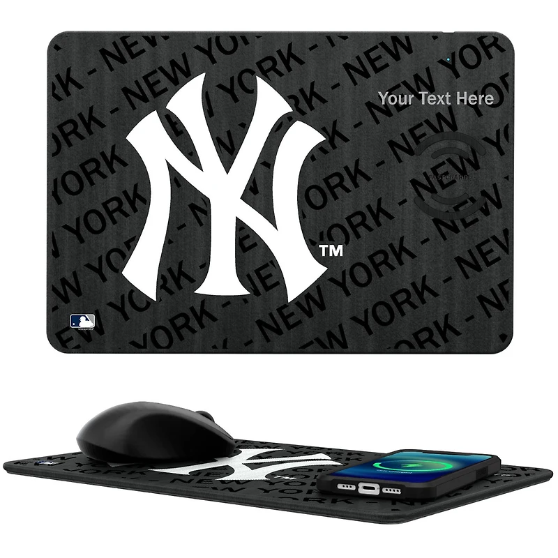 New York Yankees Personalized Wireless Charger & Mouse Pad