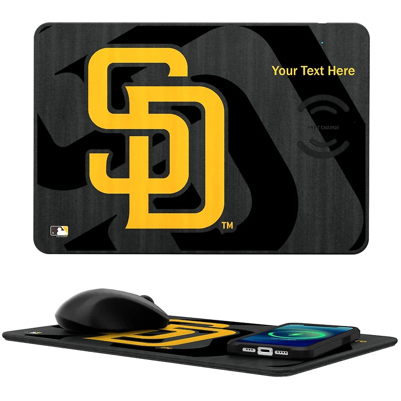 San Diego Padres Personalized Wireless Charger & Mouse Pad