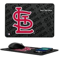 Keyscaper St. Louis Cardinals Personalized 15W Fast Wireless Charger and Mouse Pad