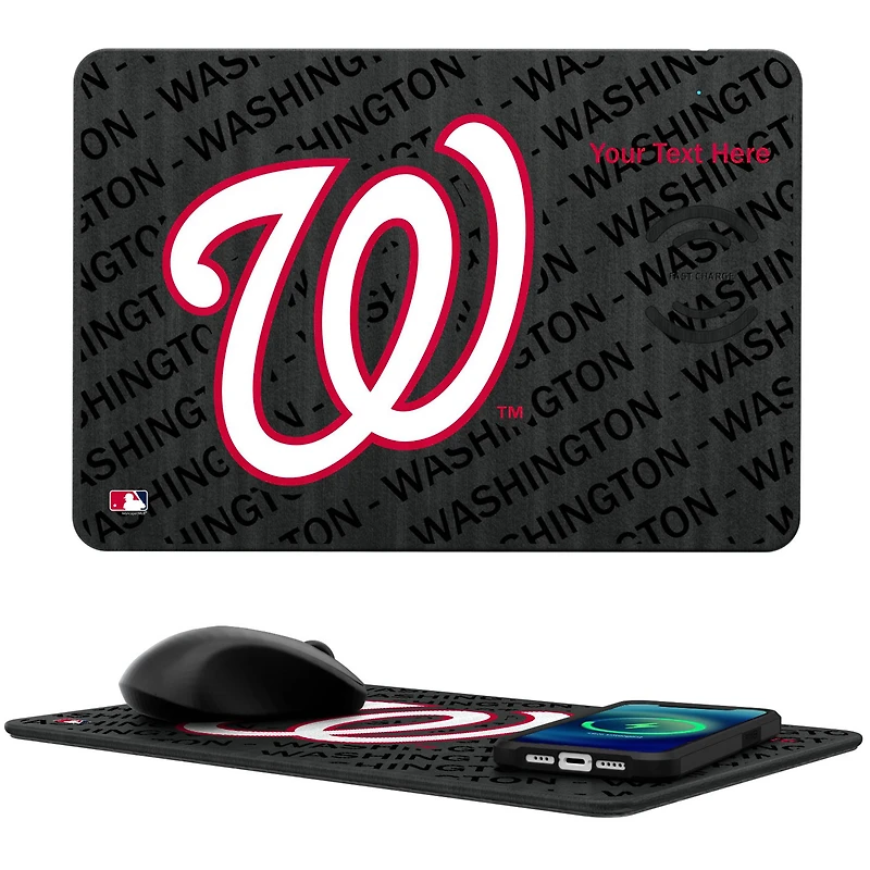 Washington Nationals Personalized Wireless Charger & Mouse Pad