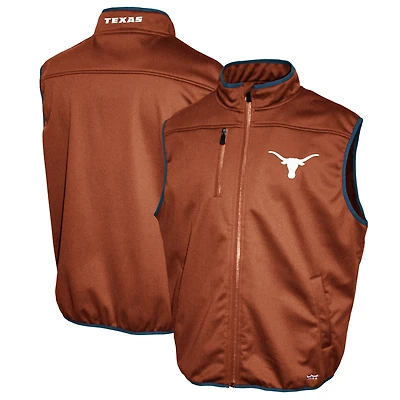 Men's Franchise Club Texas Orange Longhorns Softshell Full-Zip Vest