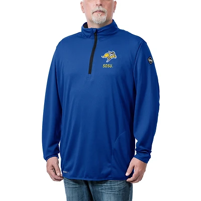 Men's Franchise Club Blue South Dakota State Jackrabbits Flex Thermatec Team Quarter-Zip Jacket