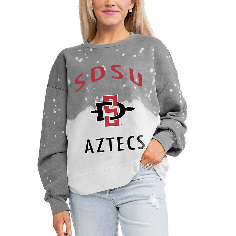 Women's Gameday Couture Gray San Diego State Aztecs Twice As Nice Pullover Sweatshirt