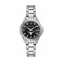 Women's Bulova Black Texas Longhorns Stainless Steel Sport Classic Watch