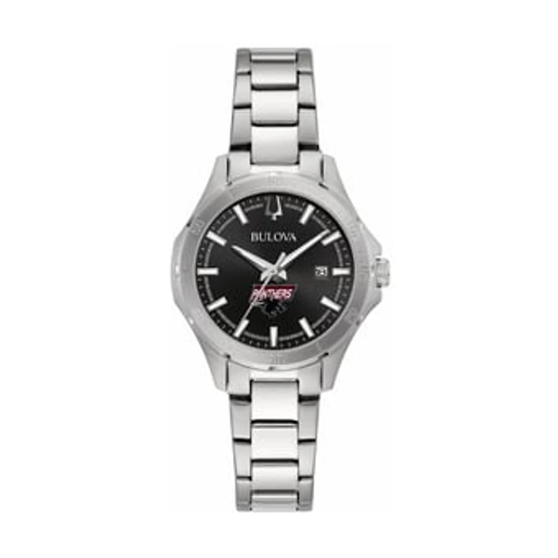 Women's Bulova Black Clark Atlanta University Panthers Stainless Steel Sport Classic Watch