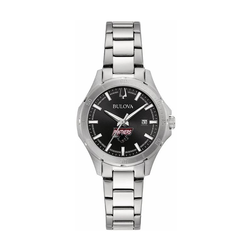 Women's Bulova Black Clark Atlanta University Panthers Stainless Steel Sport Classic Watch