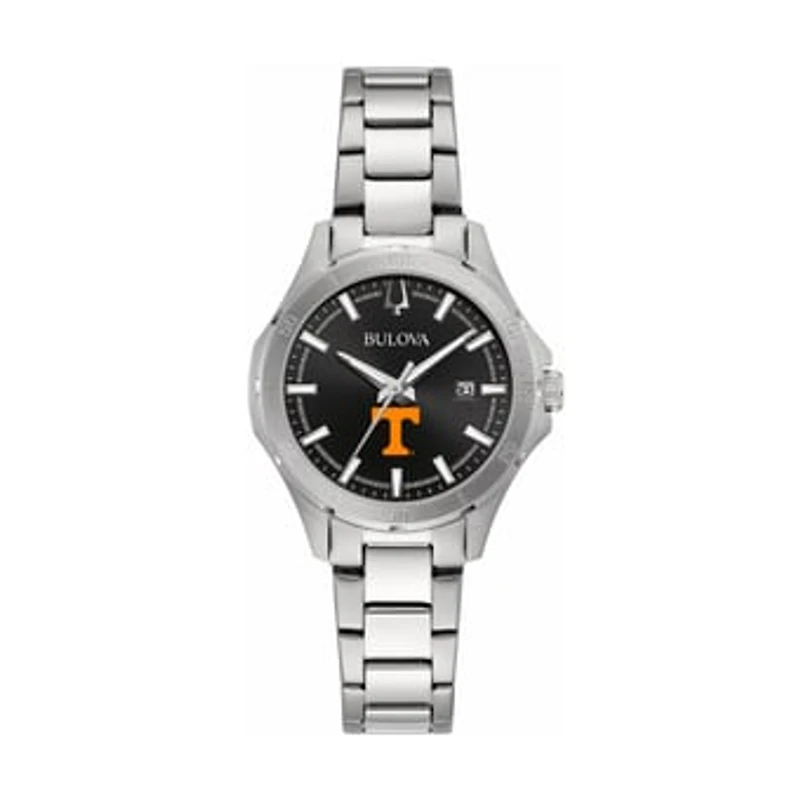 Women's Bulova Black Tennessee Volunteers Stainless Steel Sport Classic Watch