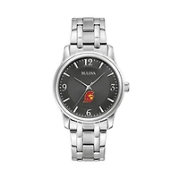 Men's Bulova Black USC Trojans Stainless Steel Corporate Collection Watch