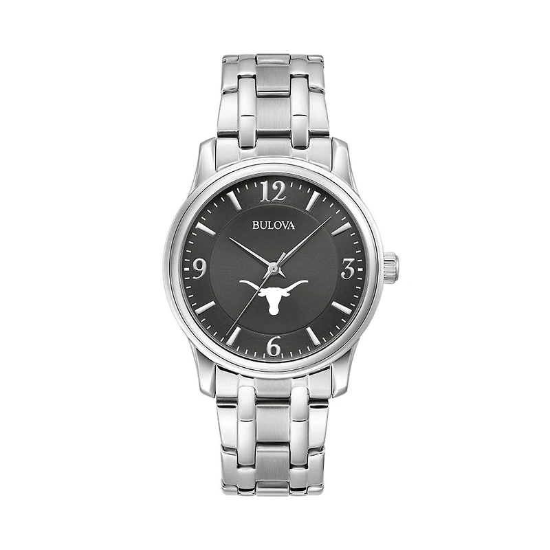 Men's Bulova Black Texas Longhorns Stainless Steel Corporate Collection Watch