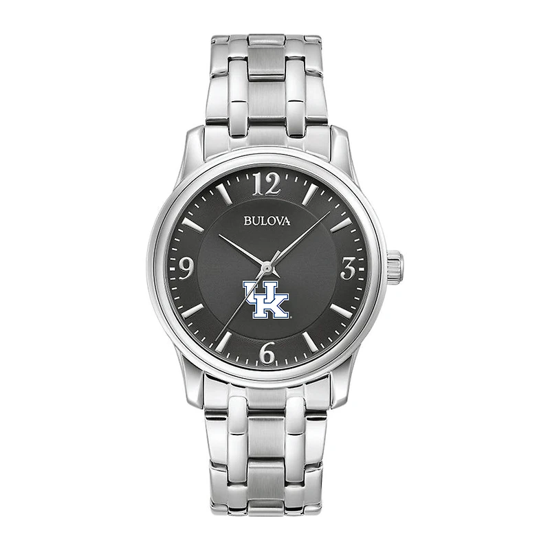 Men's Bulova Black Kentucky Wildcats Stainless Steel Corporate Collection Watch
