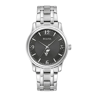 Men's Bulova Black Fort Valley State Wildcats Stainless Steel Corporate Collection Watch