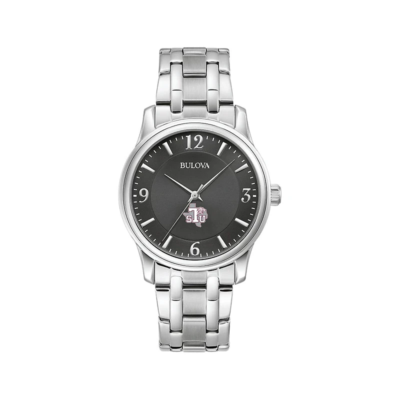 Men's Bulova Black Texas Southern Tigers Stainless Steel Corporate Collection Watch
