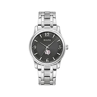 Men's Bulova Black Texas Southern Tigers Stainless Steel Corporate Collection Watch