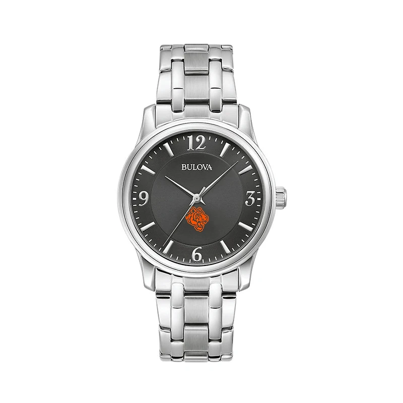 Men's Bulova Black Savannah State Tigers Stainless Steel Corporate Collection Watch