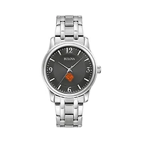 Men's Bulova Black Savannah State Tigers Stainless Steel Corporate Collection Watch