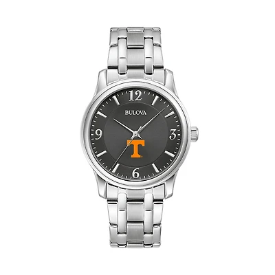 Men's Bulova Black Tennessee Volunteers Stainless Steel Corporate Collection Watch