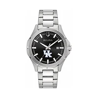 Men's Bulova Black Kentucky Wildcats Stainless Steel Classic Sport Watch
