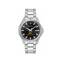 Men's Bulova Black Alabama State Hornets Stainless Steel Classic Sport Watch