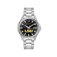 Men's Bulova Black LSU Tigers Stainless Steel Classic Sport Watch
