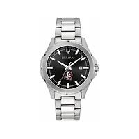 Men's Bulova Black Florida State Seminoles Stainless Steel Classic Sport Watch