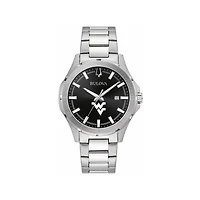 Men's Bulova Black West Virginia Mountaineers Stainless Steel Classic Sport Watch