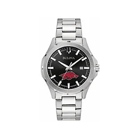 Men's Bulova Black Arkansas Razorbacks Stainless Steel Classic Sport Watch
