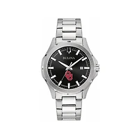 Men's Bulova Black Oklahoma Sooners Stainless Steel Classic Sport Watch