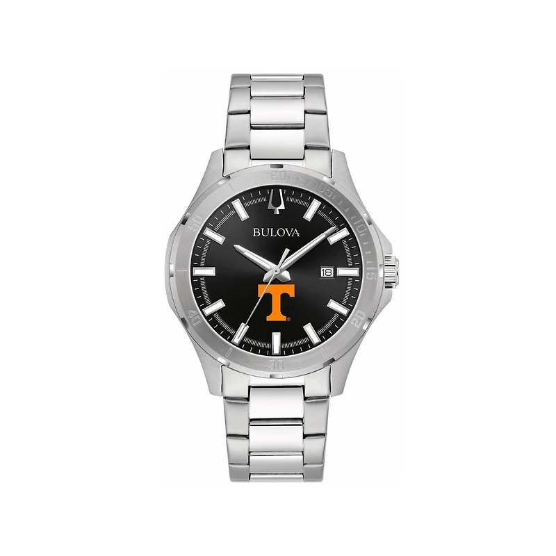Men's Bulova Black Tennessee Volunteers Stainless Steel Classic Sport Watch