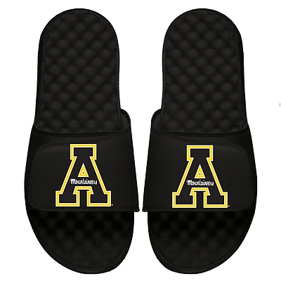 ISlide Black Appalachian State Mountaineers Blown Up Logo Slide Sandals