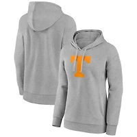 Women's Gray Tennessee Volunteers Primary Logo Pullover Hoodie
