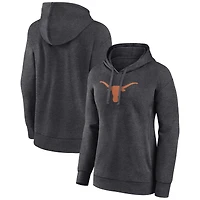 Women's Charcoal Texas Longhorns Primary Logo Pullover Hoodie
