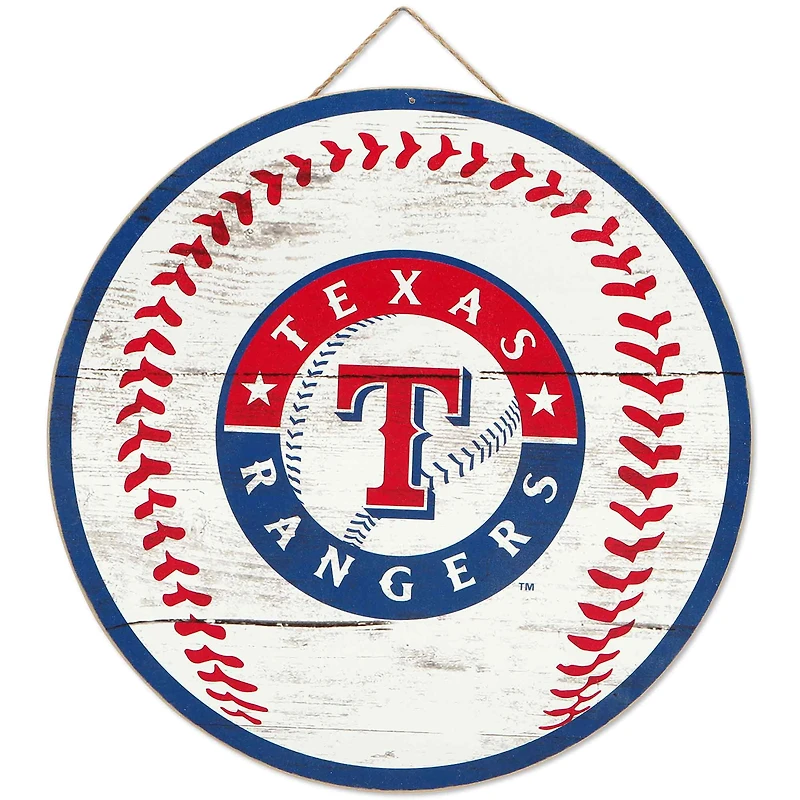 Texas Rangers 18'' x 18'' Baseball Wood Sign