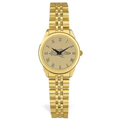 Women's Gold MSU Denver Roadrunners Medallion Rolled Link Bracelet Wristwatch