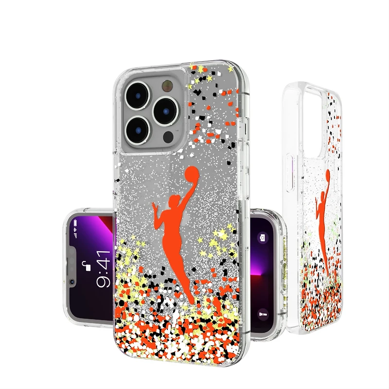 WNBA iPhone Glitter Case with Confetti Design