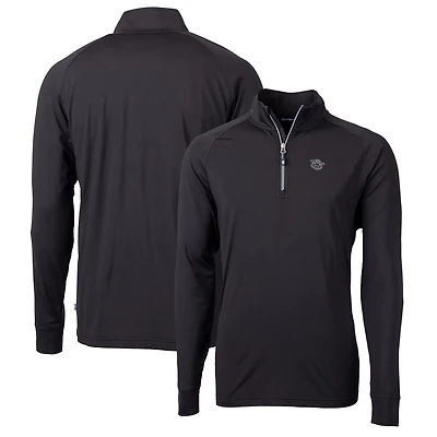 Men's Cutter & Buck Black Cincinnati Bearcats Adapt Eco Knit Stretch Recycled Quarter-Zip Pullover Top