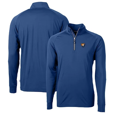 Men's Cutter & Buck Royal Illinois Fighting Illini Adapt Eco Knit Stretch Recycled Quarter-Zip Pullover Top
