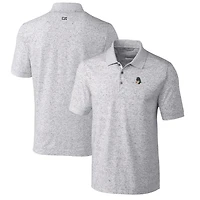 Men's Cutter & Buck Steel Michigan State Spartans Advantage Space Dye Tri-Blend Polo
