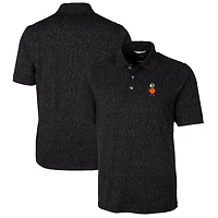 Men's Cutter & Buck Black UCF Knights Advantage Space Dye Tri-Blend Polo