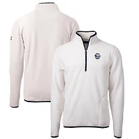 Men's Cutter & Buck White Penn State Nittany Lions Vault Cascade Eco Sherpa Fleece Quarter-Zip Pullover Jacket