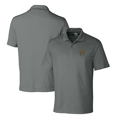 Men's Cutter & Buck Steel Grambling Tigers DryTec Genre Textured Solid Polo