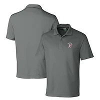 Men's Cutter & Buck Steel Mississippi State Bulldogs DryTec Genre Textured Solid Polo