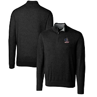 Men's Cutter & Buck Black Delaware Fightin' Blue Hens Lakemont Quarter-Zip Pullover Sweater