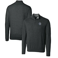 Men's Cutter & Buck Heather Charcoal Penn State Nittany Lions Lakemont Quarter-Zip Pullover Sweater