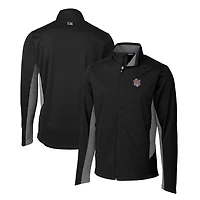 Men's Cutter & Buck Black LSU Tigers Navigate Softshell Full-Zip Jacket