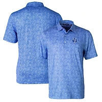 Men's Cutter & Buck Blue Air Force Falcons Pike Constellation Stretch Polo