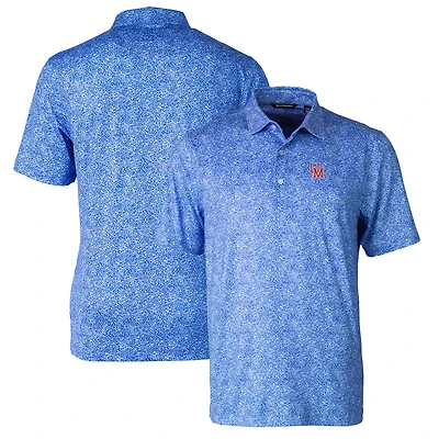 Men's Cutter & Buck Blue Ole Miss Rebels Pike Constellation Stretch Polo