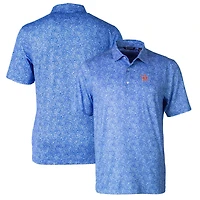 Men's Cutter & Buck Blue Ole Miss Rebels Pike Constellation Stretch Polo