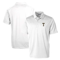 Cutter & Buck White Georgia Tech Yellow Jackets Primary Team Logo Prospect Textured Stretch Polo